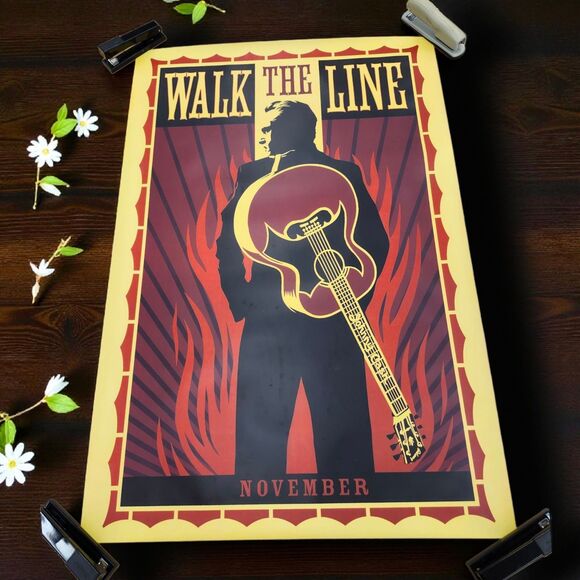 Walk the Line Advance Teaser Poster 27x40 DS 2005 Shepard Fairey Original - Picture 1 of 9